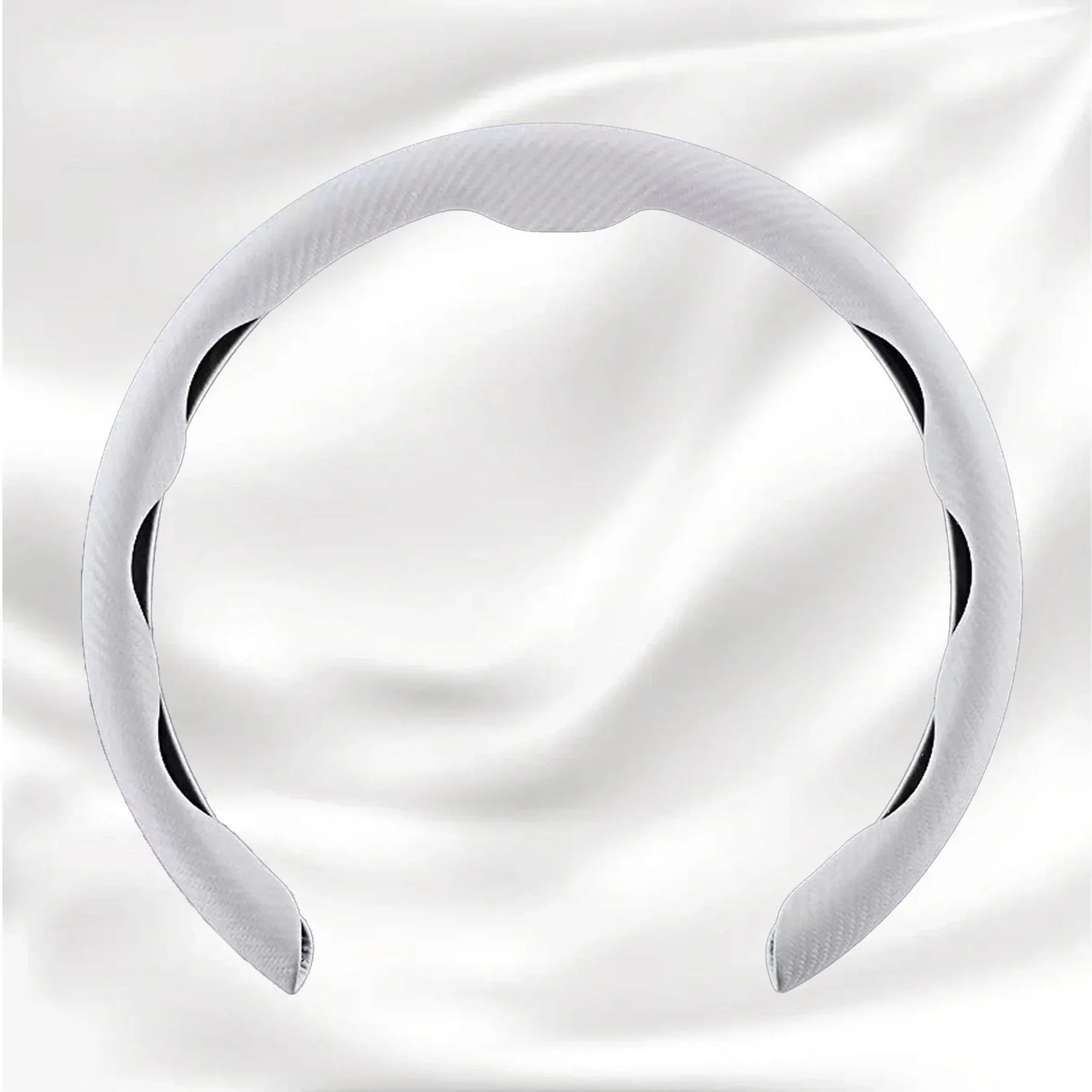 Nexi Customized Car Logo Breathable Ultra-thin 5D Leather & Carbon Car Steering Wheel Cover Universal Fit