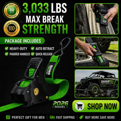 🔥 Selling Fast 50% OFF 🎁 Perfect Gift – Retractable Ratchet Strap (2026 Upgraded Edition)